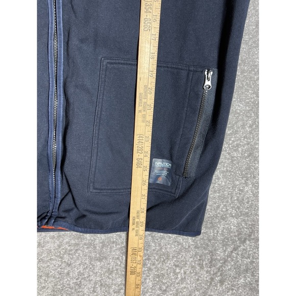 Vintage Nautica Competition Fleece Lined Zip Front Vest Mens Sz XXL Blue Pockets - Picture 7 of 7